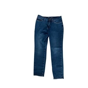 Lee Platinum Label Modern Fit Skinny Leg Jeans Women 8 Petite Dark Wash Blue